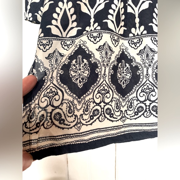 Charter Club Tunic Navy and Cream size petite large - Picture 9 of 9